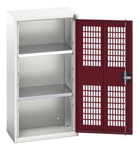 16926712.** verso ventilated door cupboard with 2 shelves. WxDxH: 525x350x1000mm. RAL 7035/5010 or selected
